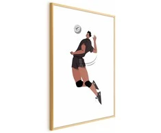 Artgeist Plakatas - Volleyball Player on a Light Background - Illustration