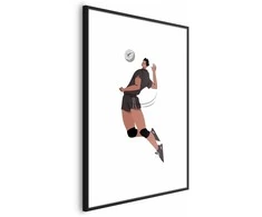 Artgeist Plakatas - Volleyball Player on a Light Background - Illustration
