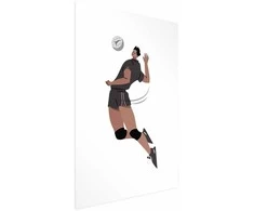 Artgeist Plakatas - Volleyball Player on a Light Background - Illustration