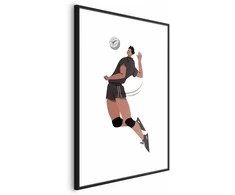 Artgeist Plakatas - Volleyball Player on a Light Background - Illustration