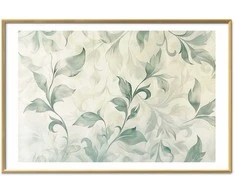 Artgeist Plakatas - Watercolor Žalias-rusvai gelsvas Leaves