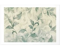Artgeist Plakatas - Watercolor Žalias-rusvai gelsvas Leaves