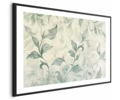 Artgeist Plakatas - Watercolor Žalias-rusvai gelsvas Leaves