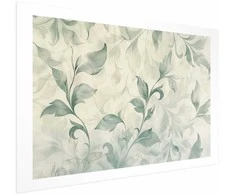 Artgeist Plakatas - Watercolor Žalias-rusvai gelsvas Leaves