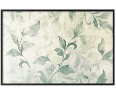 Artgeist Plakatas - Watercolor Žalias-rusvai gelsvas Leaves