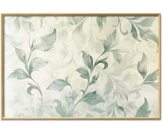 Artgeist Plakatas - Watercolor Žalias-rusvai gelsvas Leaves
