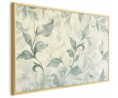 Artgeist Plakatas - Watercolor Žalias-rusvai gelsvas Leaves