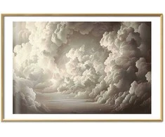 Artgeist Plakatas - Whisper of Illuminated Clouds: Soft Light Play in the Sky Theater