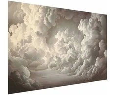 Artgeist Plakatas - Whisper of Illuminated Clouds: Soft Light Play in the Sky Theater