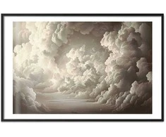 Artgeist Plakatas - Whisper of Illuminated Clouds: Soft Light Play in the Sky Theater
