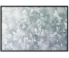 Artgeist Plakatas - Worn Floral Patterns in Muted Turquoises