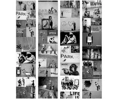Artgeist Tapetas - Banksy - pilkas collage