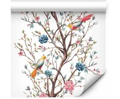 Artgeist Tapetas - Birds on a Flowering Twig