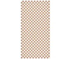 Artgeist Tapetas - Checkerboard Pattern - Brown-Baltas Grid with a Subtle Noise