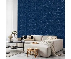 Artgeist Tapetas - Cosmic Inspirations - Pattern with Stars and Constellations on a Dark Background.