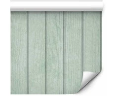 Artgeist Tapetas - Delicate Wood - Vertical stripes in a pastel žalias shade.