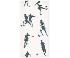 Artgeist Tapetas - Football Characters - Action and movement in silhouettes on a light background.