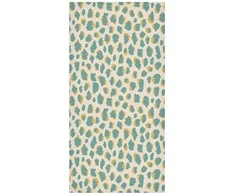 Artgeist Tapetas - Giraffe Pattern - animal pattern in turquoise spots on a light background.