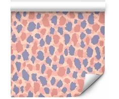 Artgeist Tapetas - Giraffe Pattern - colorful animal pattern in mėlynas-pink spots.