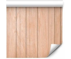 Artgeist Tapetas - Light Wood - Vertical panels in a warm beige shade.