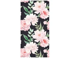 Artgeist Tapetas - Peonies on graphite background