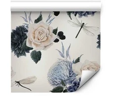 Artgeist Tapetas - Roses and Hydrangeas