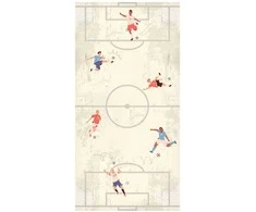 Artgeist Tapetas - Soccer Game - Illustration of soccer players in action on the field.