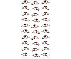 Artgeist Tapetas - Soccer Whistles - Juodas and baltas with red accents on a baltas background.
