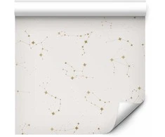 Artgeist Tapetas - Star Map - Delicate Constellations in Warm Shades.