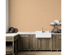 Artgeist Tapetas - Tiny Dots - optimistic pattern in peach colors.