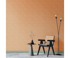 Artgeist Tapetas - Tiny Dots - optimistic pattern in peach colors.