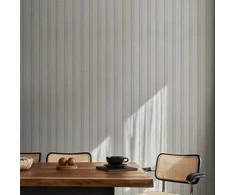 Artgeist Tapetas - Wooden Texture - Symmetrical vertical lines on a baltas background.