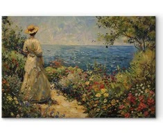Artgeist XXL paveikslas - Nostalgic impression - a pensive woman contemplating