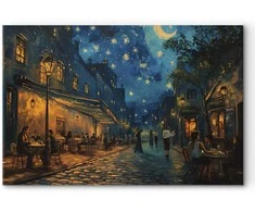 Artgeist XXL paveikslas - Paris street - painting inspired by the style of Vincent van Gogh