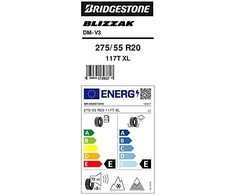 Bridgestone 275/55R20 BLIZZAK DM-V3 117T XL
