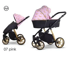 Vaikiškas vežimėlis Lonex PAX WINGS 2in1 07 pink