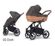 Vaikiškas vežimėlis Lonex PAX EKO PRO 2in1 02 dark