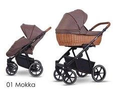 Vaikiškas vežimėlis Lonex PAX EKO PRO 2in1 01 mokka>