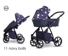 Vaikiškas vežimėlis LONEX PAX FRESH 2in1 11 navy balls>