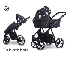 Vaikiškas vežimėlis LONEX PAX FRESH 2in1 10 juodas balls