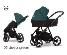 Vaikiškas vežimėlis LONEX PAX FRESH 2in1 5 deep žalias