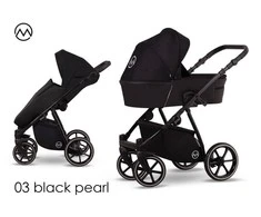 Vaikiškas vežimėlis LONEX PAX FRESH 2in1 03 juodas pearl