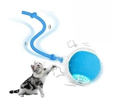 Interaktyvus išmanusis žaislas katėms kamuolys Cat Ball, žydras (be garsų)