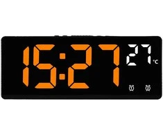 LED Elektroninis stalinis laikrodis (oranžiniai skaičiai)
