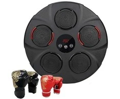 Muzikinis bokso treniruoklis su "Bluetooth" garsiakalbiu ir bokso pirštinėmis (2 poros)