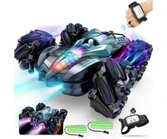 R MAX RC automobilis, valdomas nuotolinio valdymo pultu ir rankų gestais su automatiškai paleidžiamais dūmais, garais