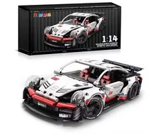 RC Lenktyninis automobilis konstruktorius SPORT CAR 1:14, 1266 det. valdomas nuotolinio valdymo pultu.