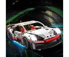 RC Lenktyninis automobilis konstruktorius SPORT CAR 1:14, 1266 det. valdomas nuotolinio valdymo pultu.