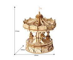 Robotime 3D medinis konstruktorius Karuselė
