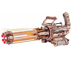 Robotime 3D medinis mechaninis konstruktorius Rotating-Barrel Machine Gun
